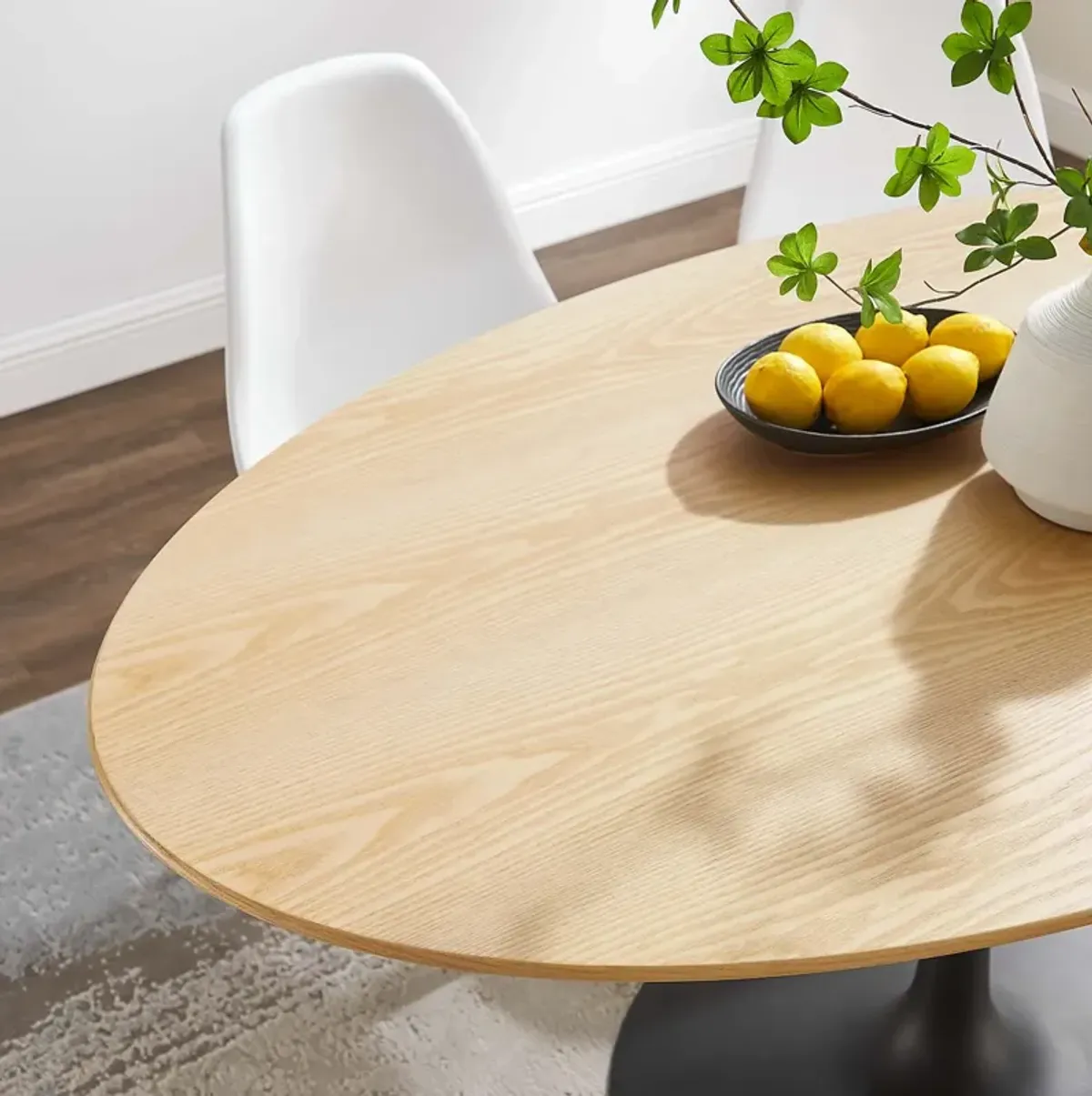 Lippa 60" Oval Wood Grain Dining Table