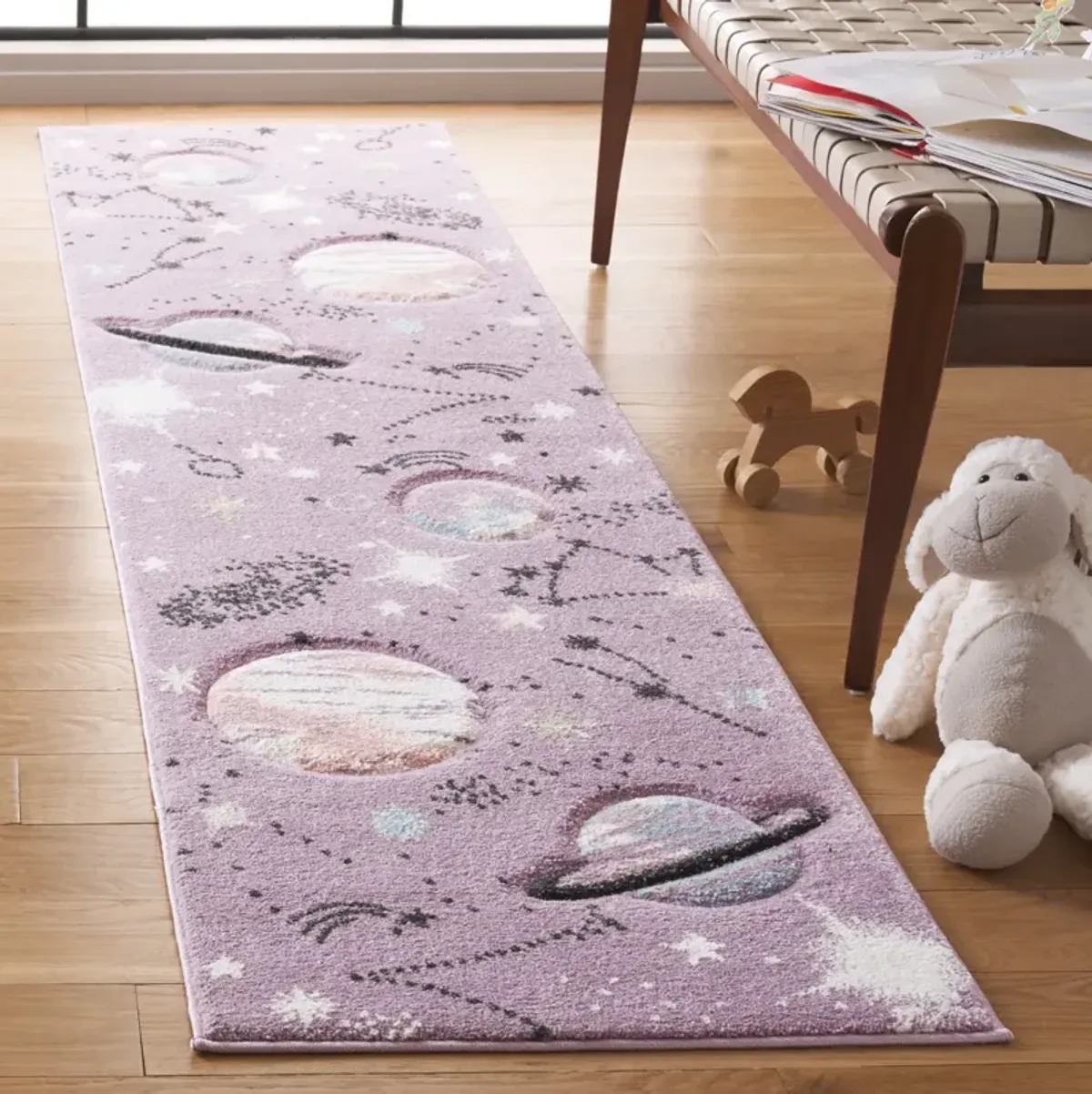 CAROUSEL KIDS 122 PURPLE  2' x 8' Runner Rug