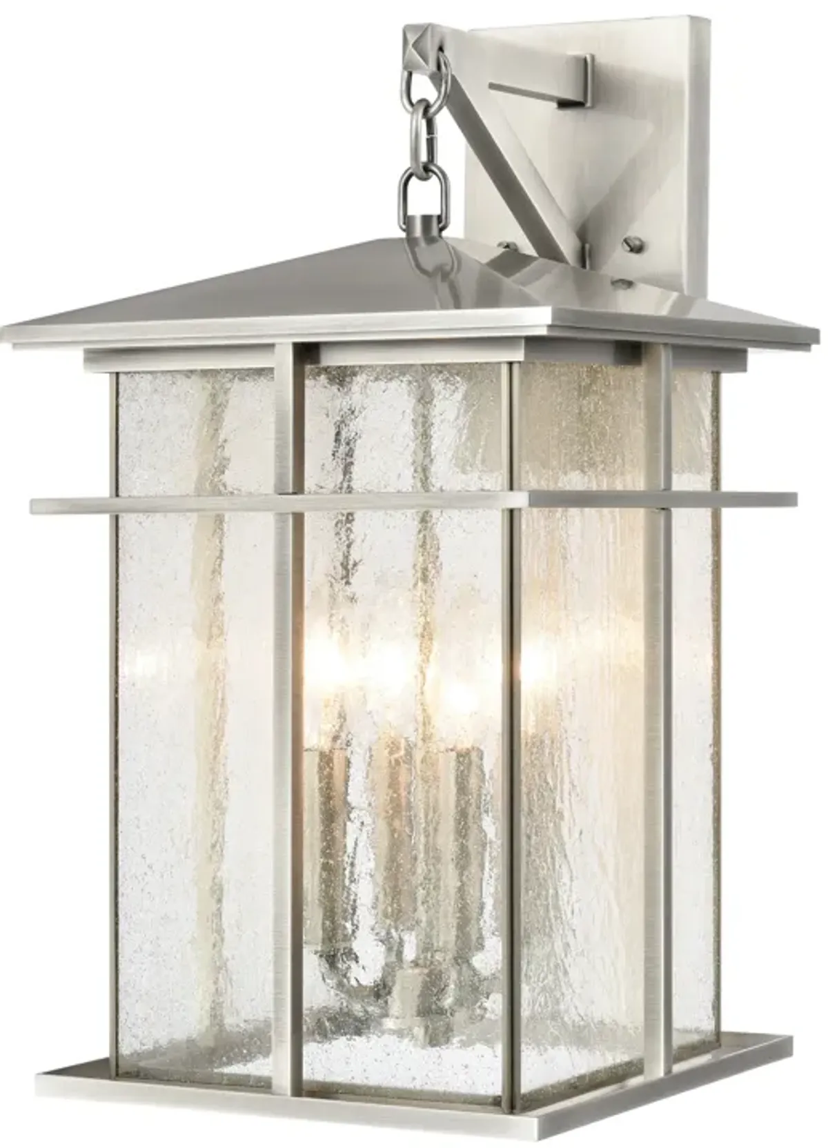 Oak Park 20" High 4-Light Outdoor Sconce - Antique Brushed Aluminum