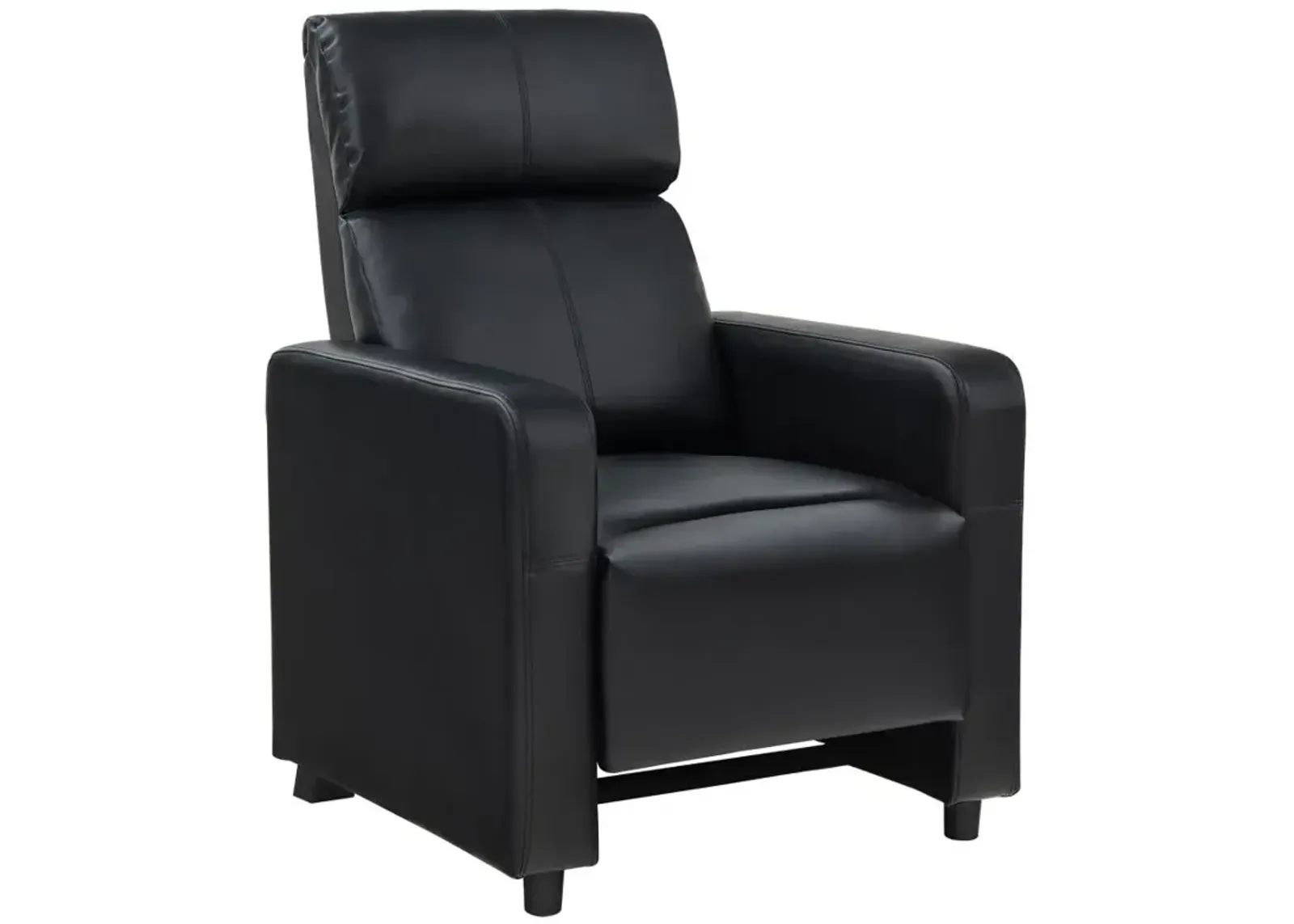 Toohey Home Theater Push Back Recliner Black