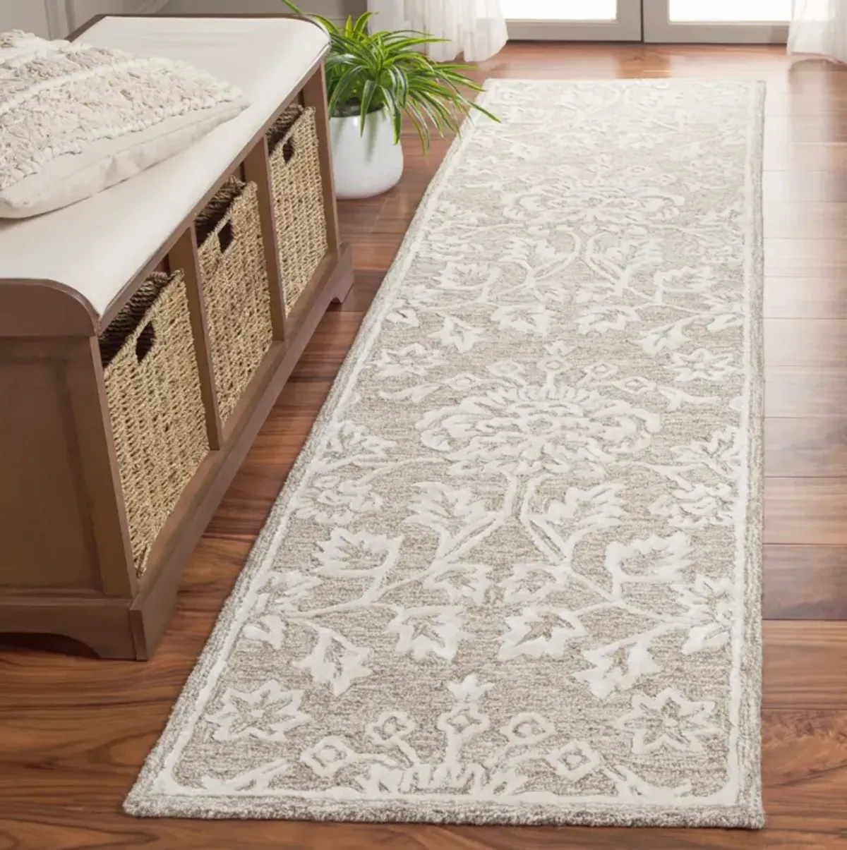 GLAMOUR 551 BEIGE  2'-3' x 9' Runner Rug