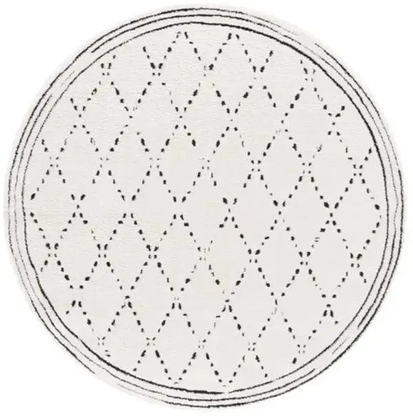 MELODY 102 Black 6'-7' X 6'-7' Round Round Rug