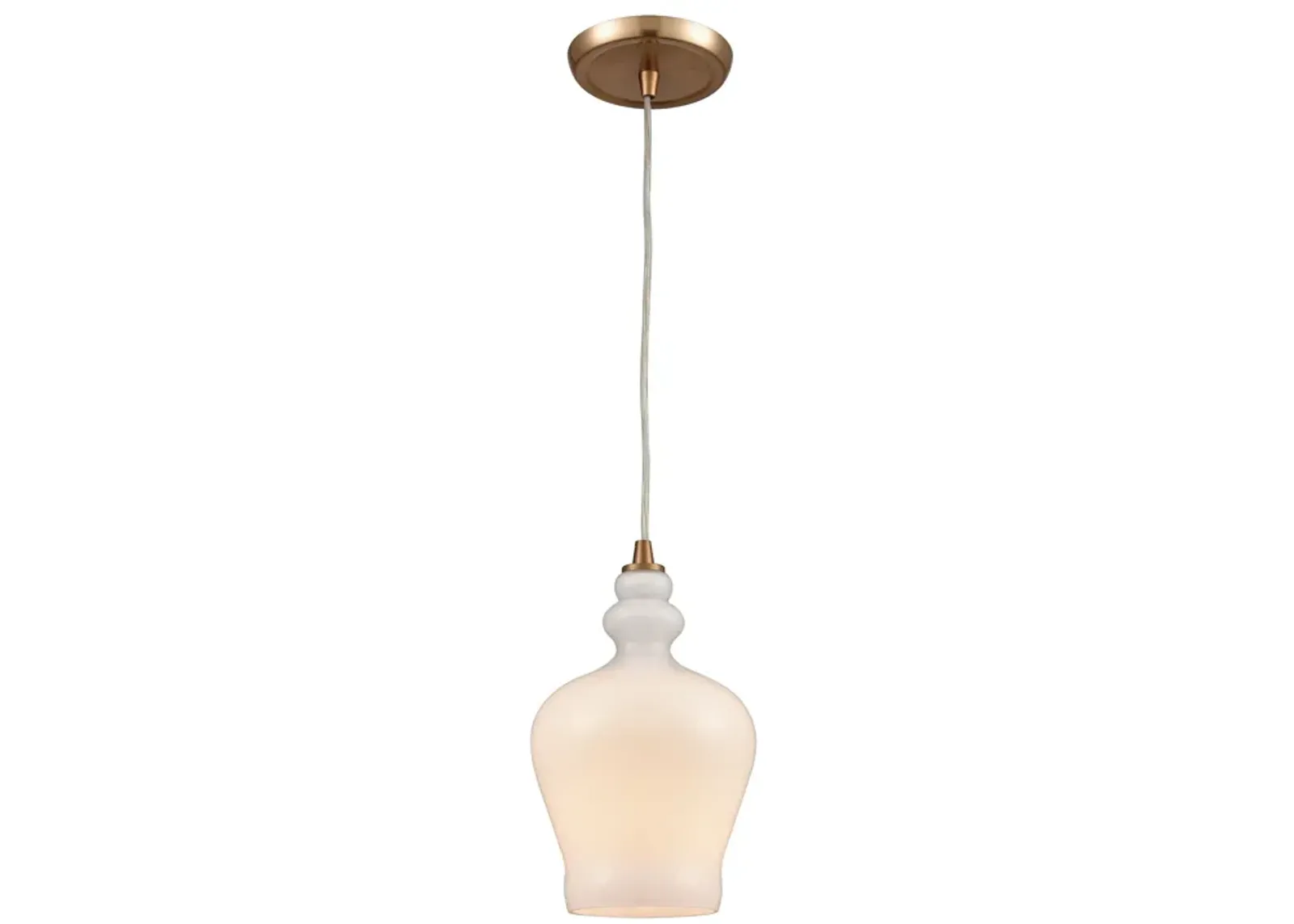 Menlow Park 6" Wide 1-Light Mini Pendant - Satin Brass