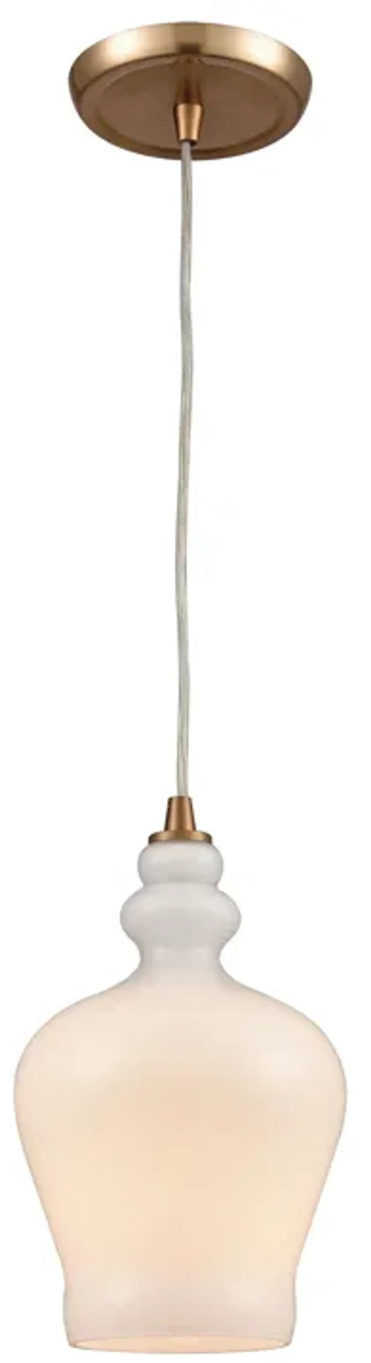 Menlow Park 6" Wide 1-Light Mini Pendant - Satin Brass