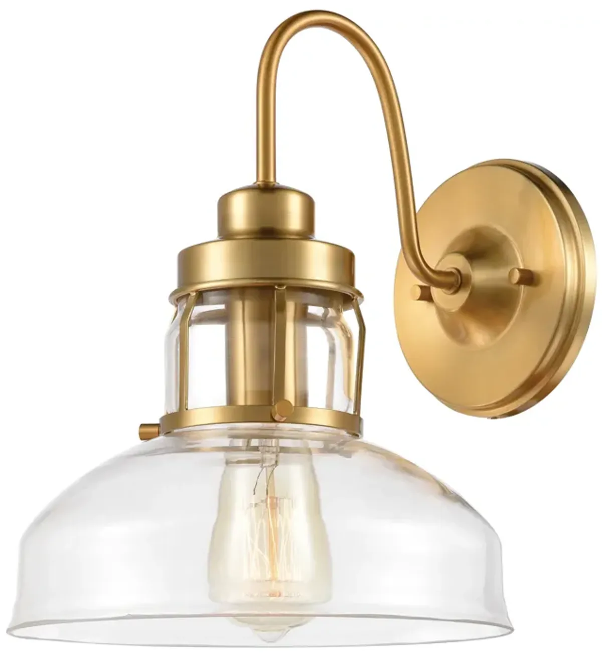 Manhattan Boutique 12" High 1-Light Sconce - Brushed Brass