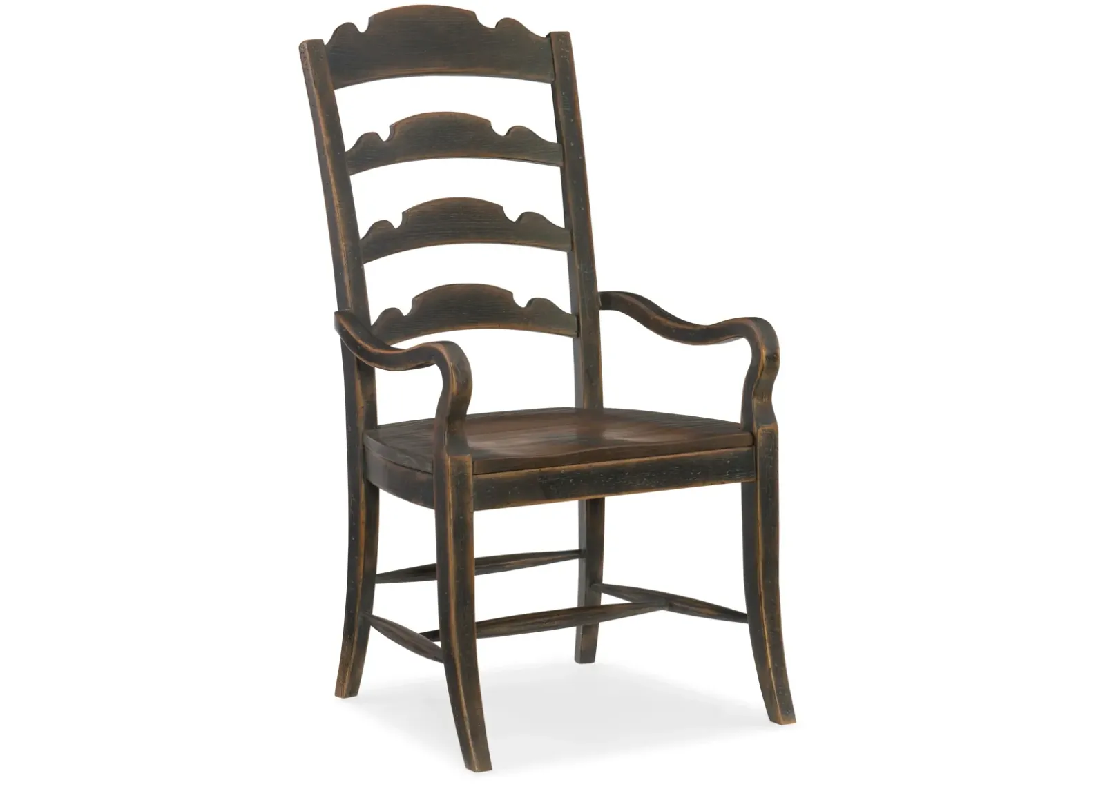 Hill Country Twin Sisters Ladderback Arm Chair