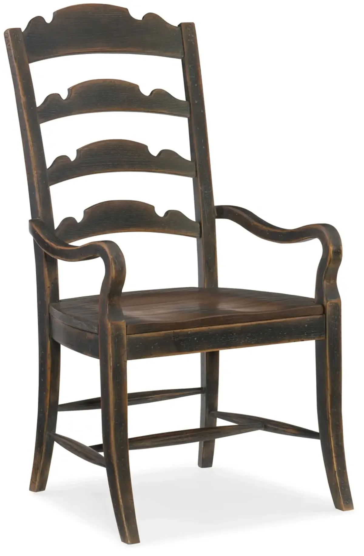 Hill Country Twin Sisters Ladderback Arm Chair