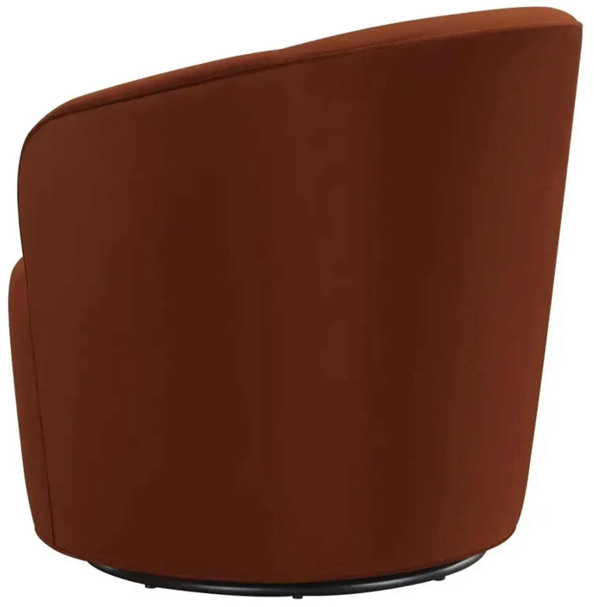 Joyce Sloped Arms Swivel Chair Burnt Orange