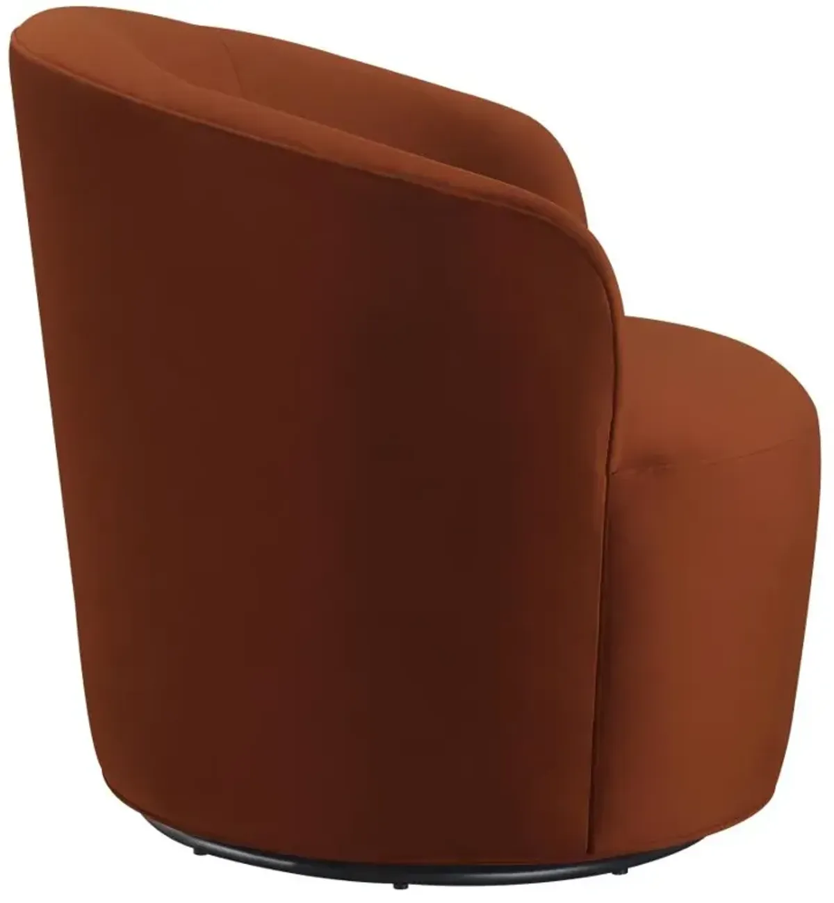 Joyce Sloped Arms Swivel Chair Burnt Orange