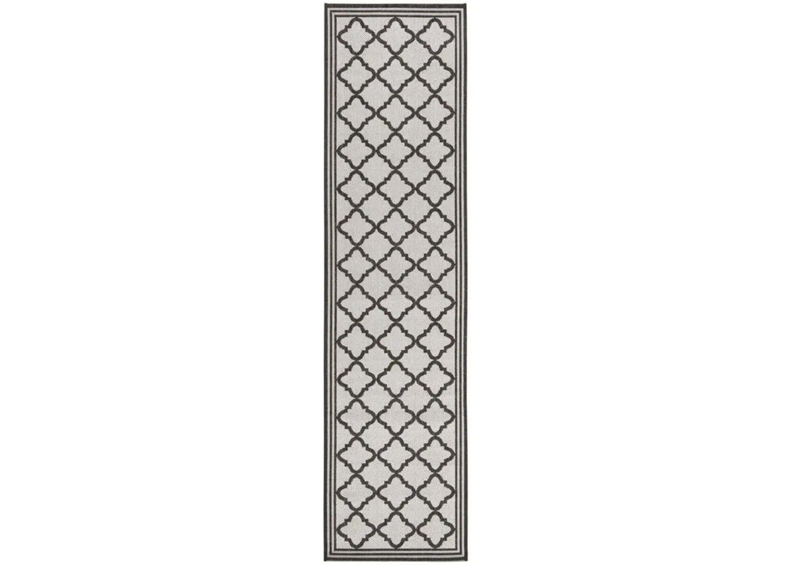 LINDEN 121 Collection LND121A-28 Light Grey / Charcoal 2'-2" X 8'