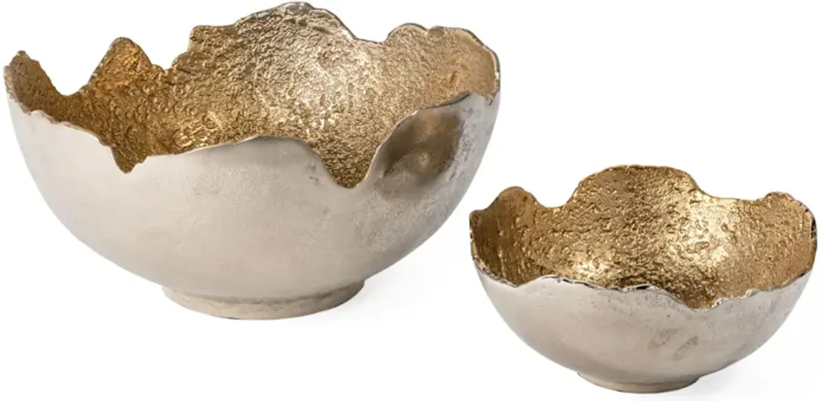 Aidey Decorative Metal Bowls, Set of 2