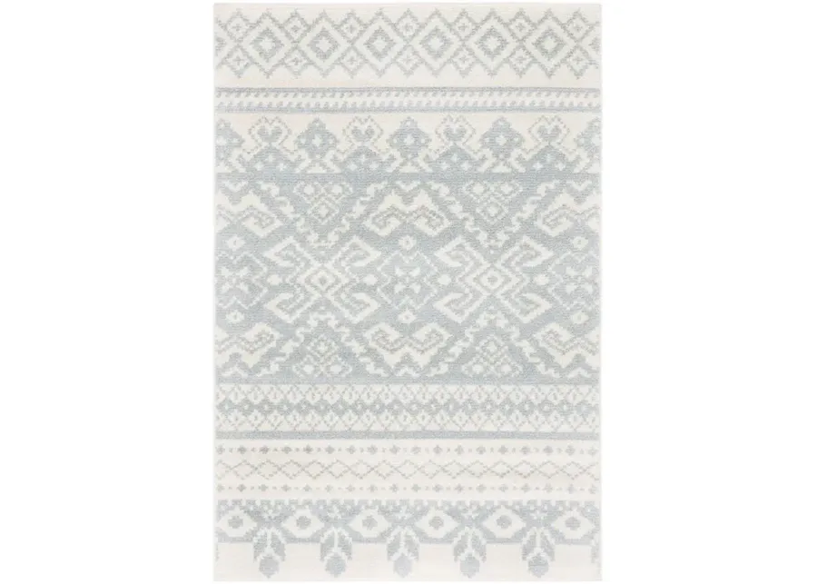 Adirondack Contemporary Ivory / Slate 2'-6" X 6' Powerloomed Rug