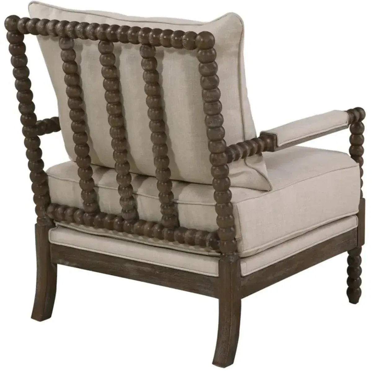 Adolfo Cushion Back Accent Chair Beige And Natural