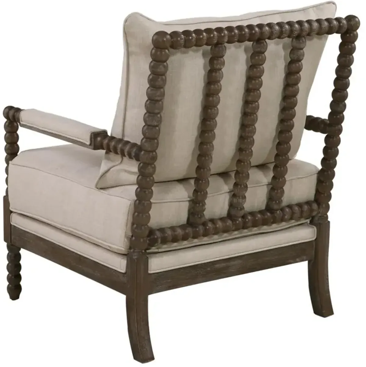 Adolfo Cushion Back Accent Chair Beige And Natural