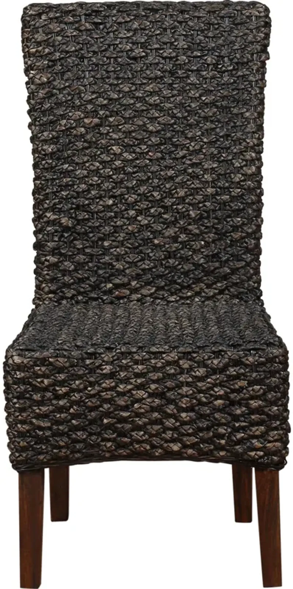 Meadow Wicker Dining Chair In Brick Brown