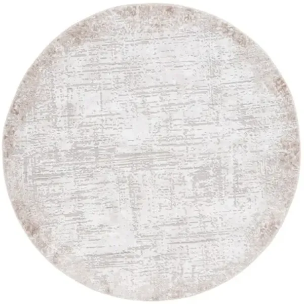 PARKER 101 Grey 6'-7' X 6'-7' Round Round Rug