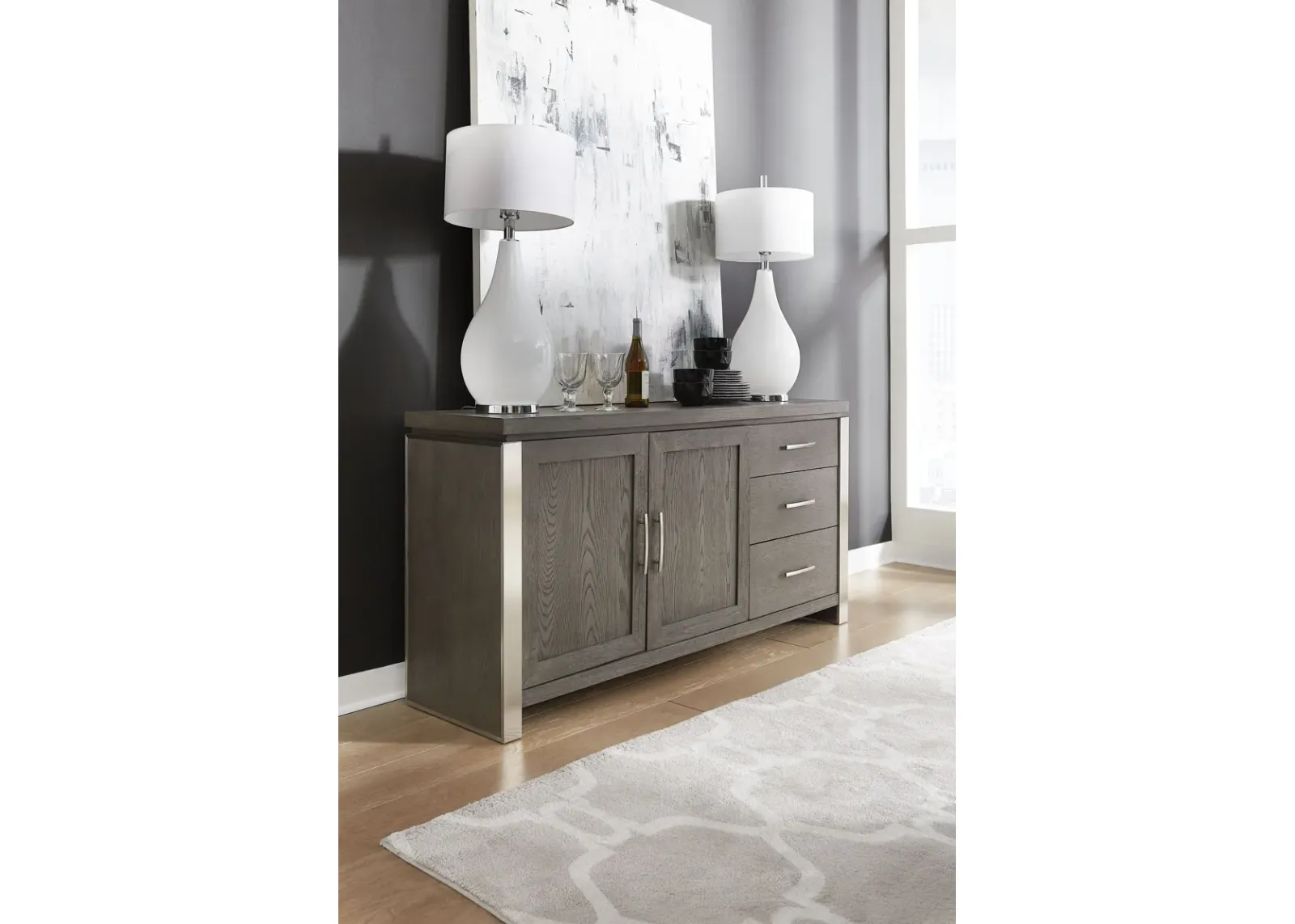 Plata Sideboard in Thunder Grey