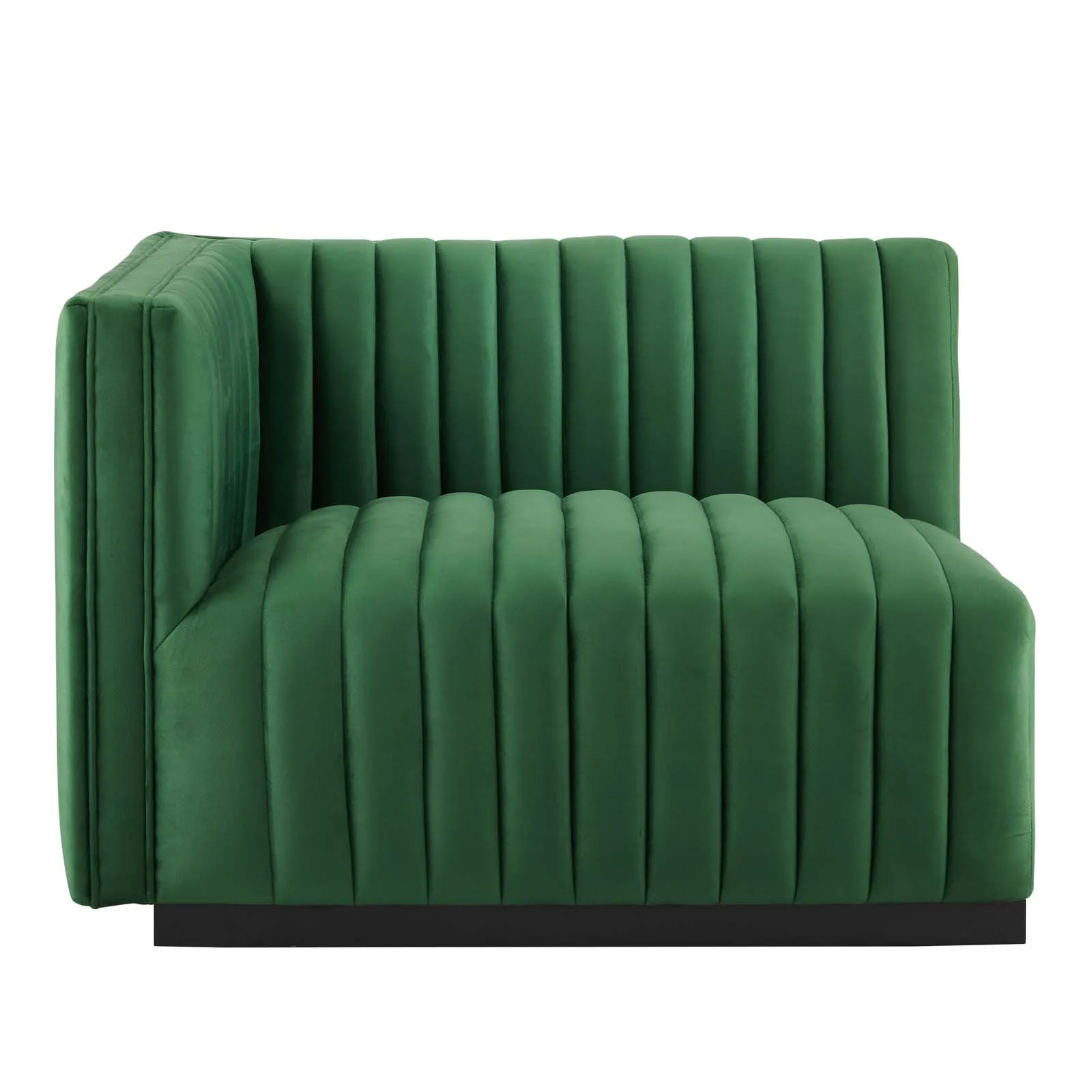 Conjure Channel Tufted Performance Velvet Left-Arm Chair