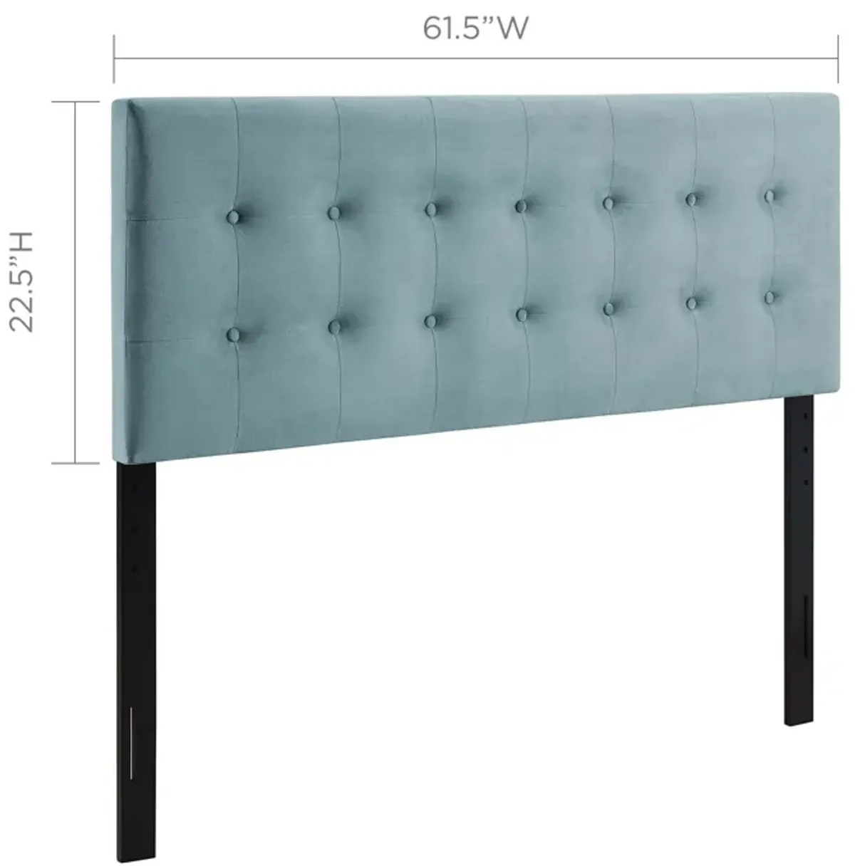 Emily Queen Biscuit Tufted Performance Velvet Headboard