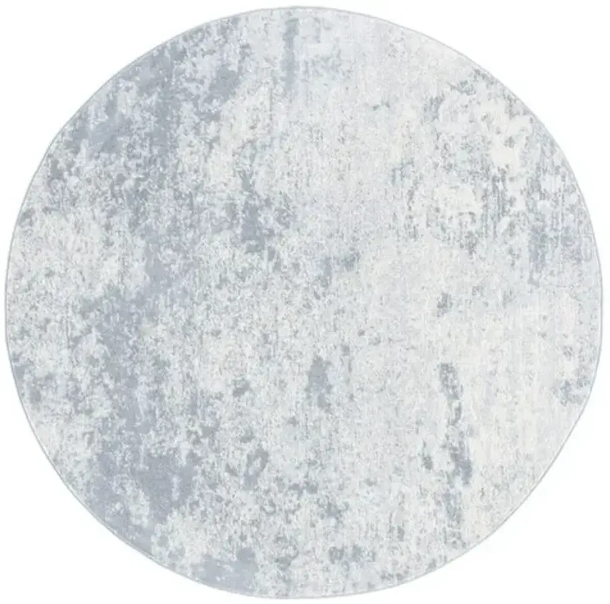 Brentwood 822 Grey / Ivory 6'-7" X 6'-7" Round Round Powerloomed Rug