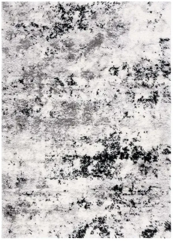 LINDSAY SHAG 556 Black 4' X 6' Small Rectangle Rug