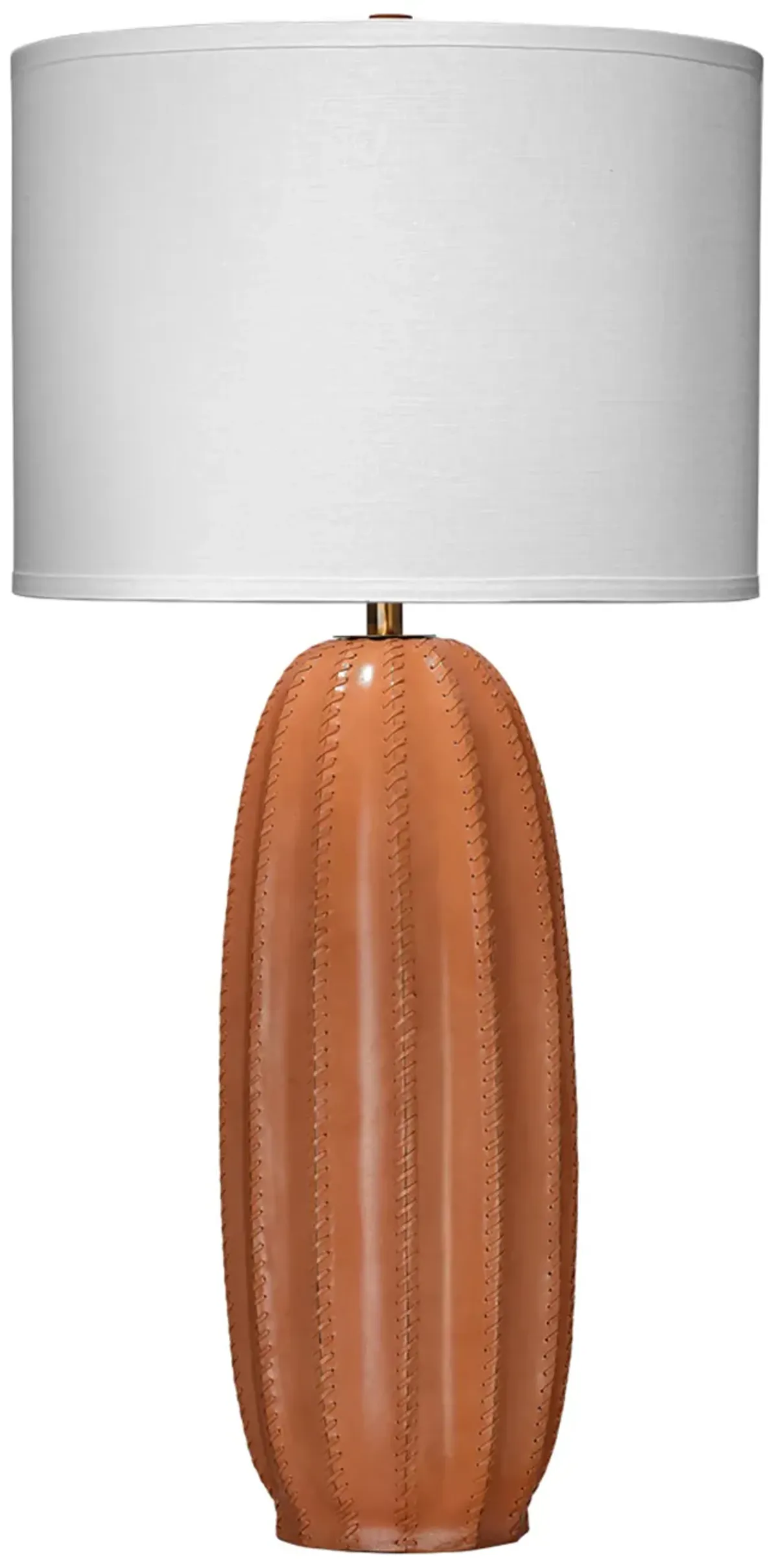 Beckham Leather Table Lamp, Tan