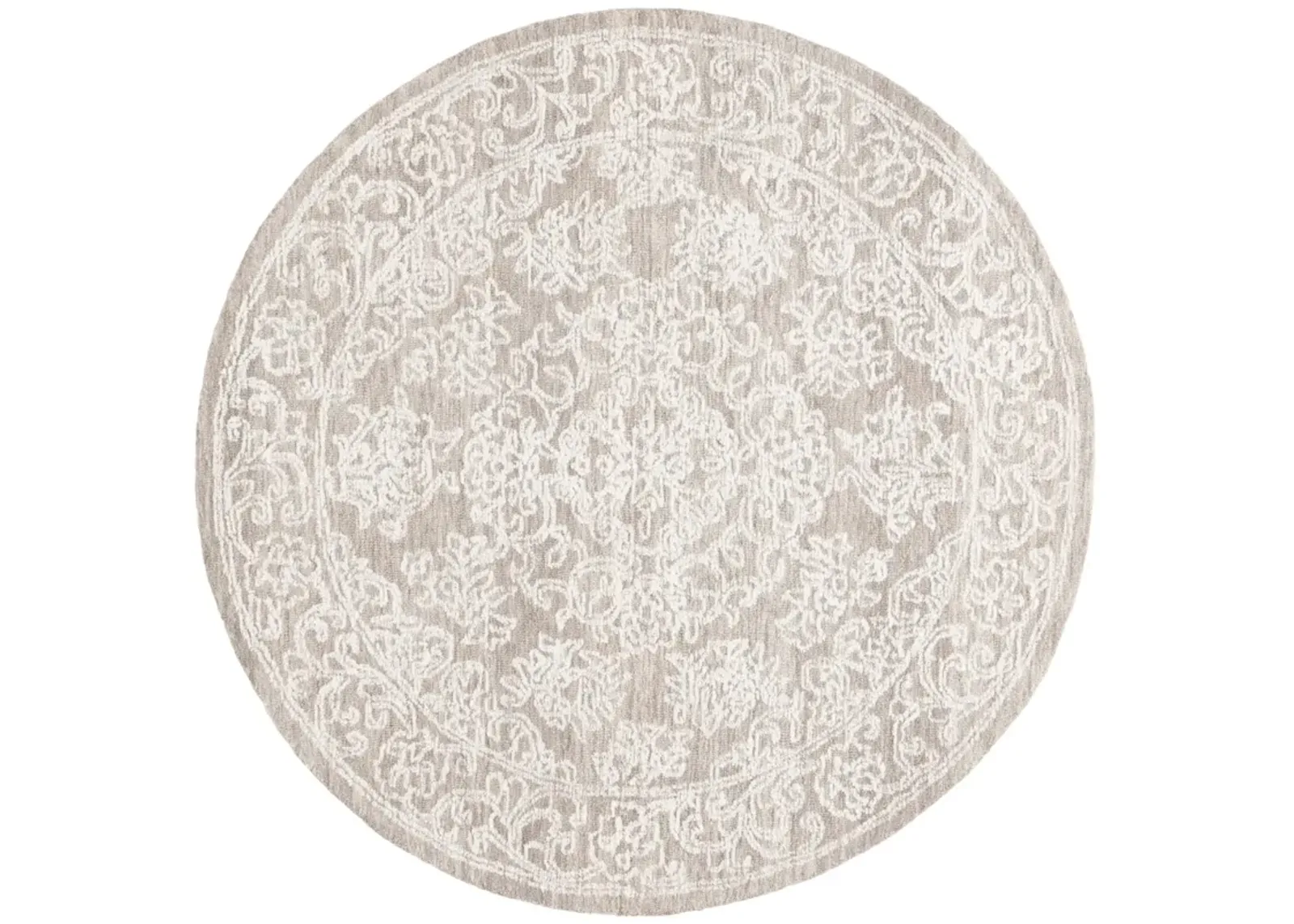 EBONY 308 IVORY  6' x 6' Round Round Rug