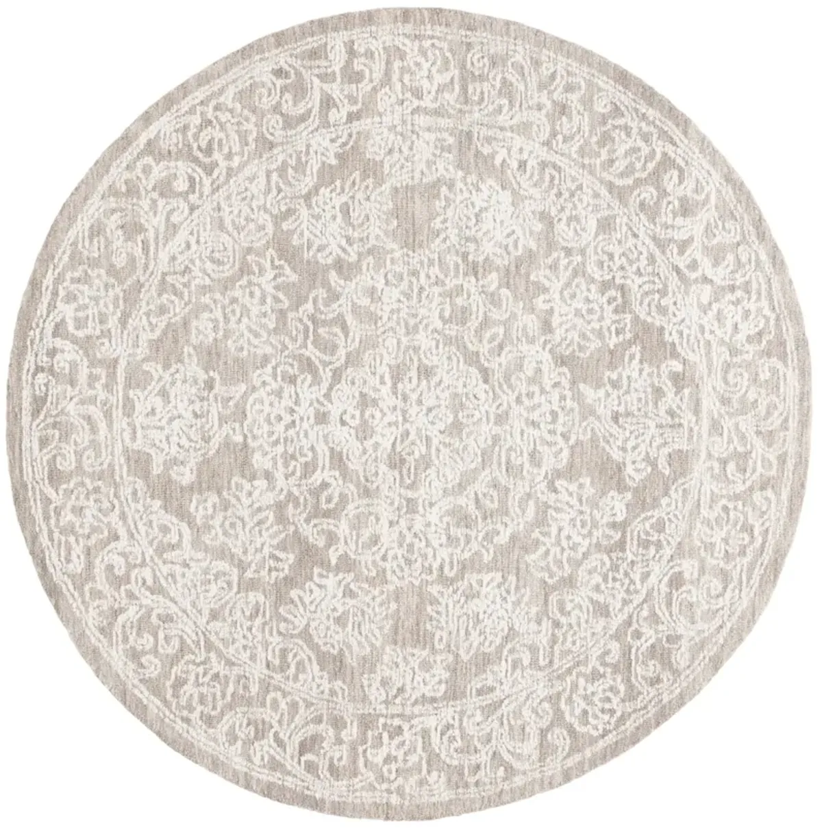 EBONY 308 IVORY  6' x 6' Round Round Rug