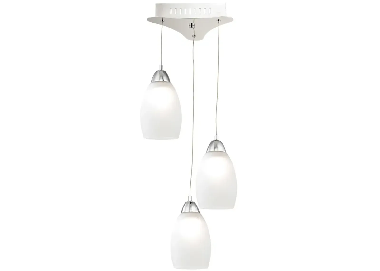 Buro 9" Wide 3-Light Mini Pendant - Chrome