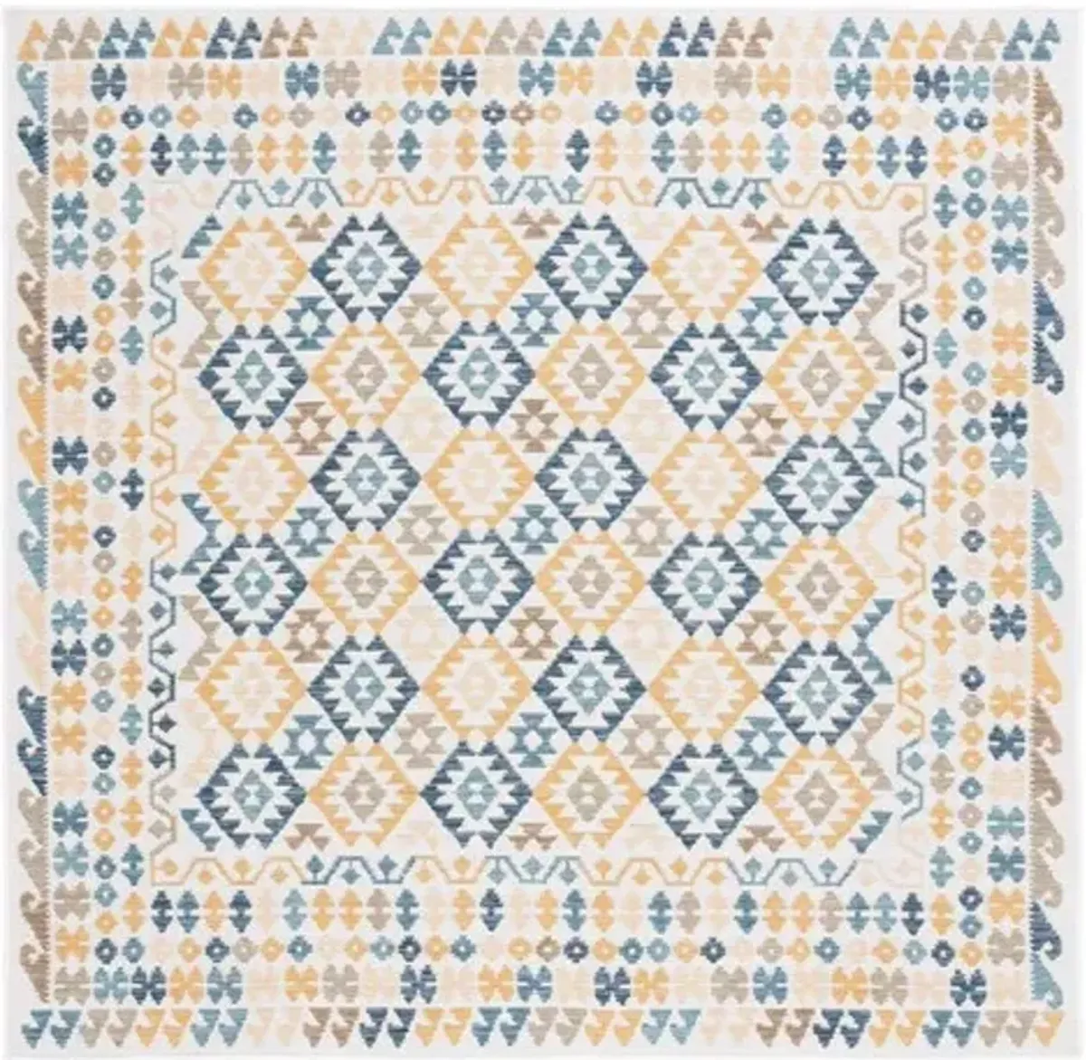 SUNRISE 622 Blue  6'-7' X 6'-7' Square Square Rug