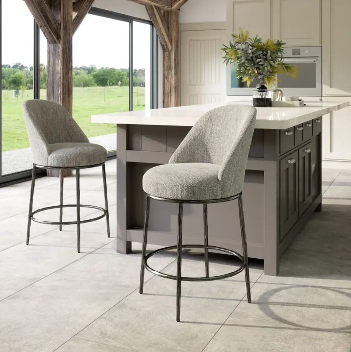 Nordhavn Swivel Counter Stool Gray