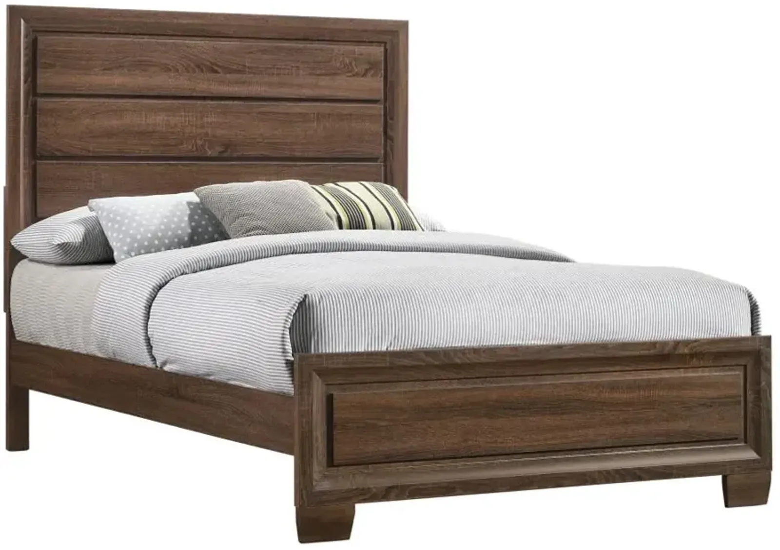 Crewkerne Queen Panel Bed Medium Warm Brown