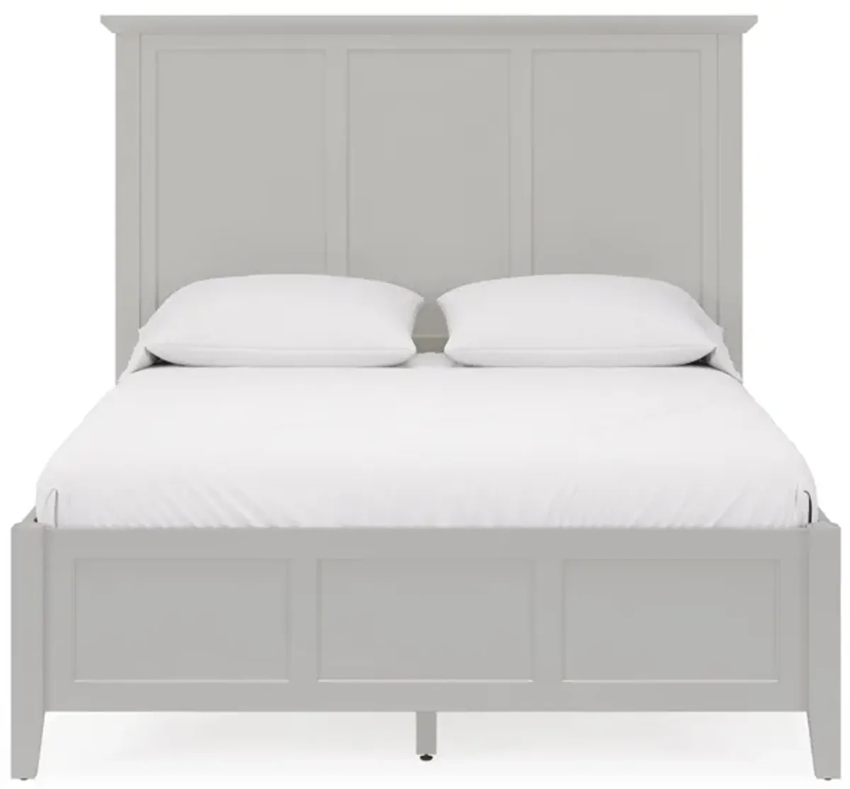 Grace California King-Size Three Panel Bed In Elephant Grey