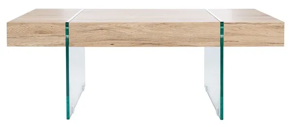 JACOB RECTANGULAR GLASS LEG MODERN COFFEE TABLE