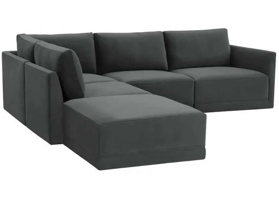 Willow Charcoal Modular LAF Sectional