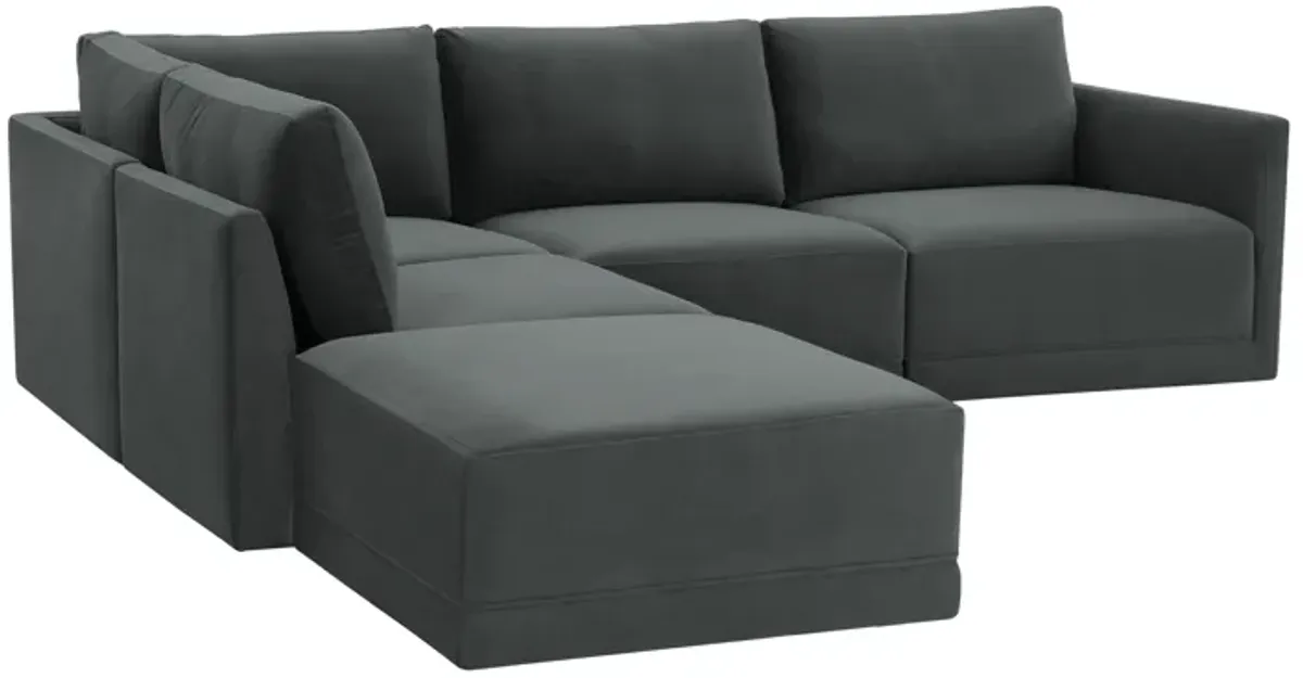 Willow Charcoal Modular LAF Sectional