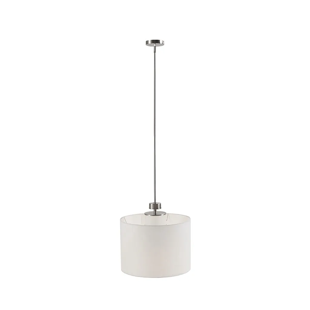 INK+IVY Pacific Plated Nickel Metal Pendant with Drum Shade