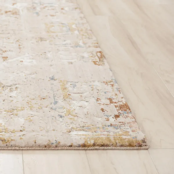 Logan Beige/Multi Abstract Recycled Polyester 8' x 10' Rectangle Rug
