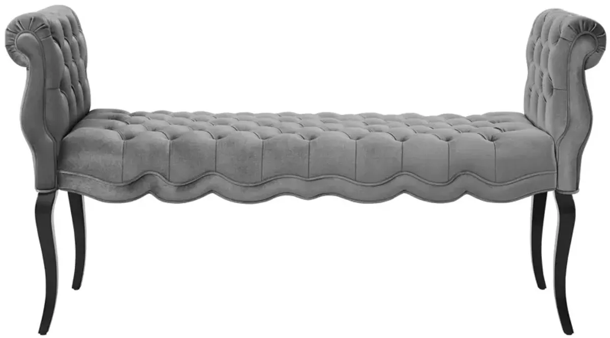 Adelia Chesterfield Style Button Tufted Performance Velvet Bench