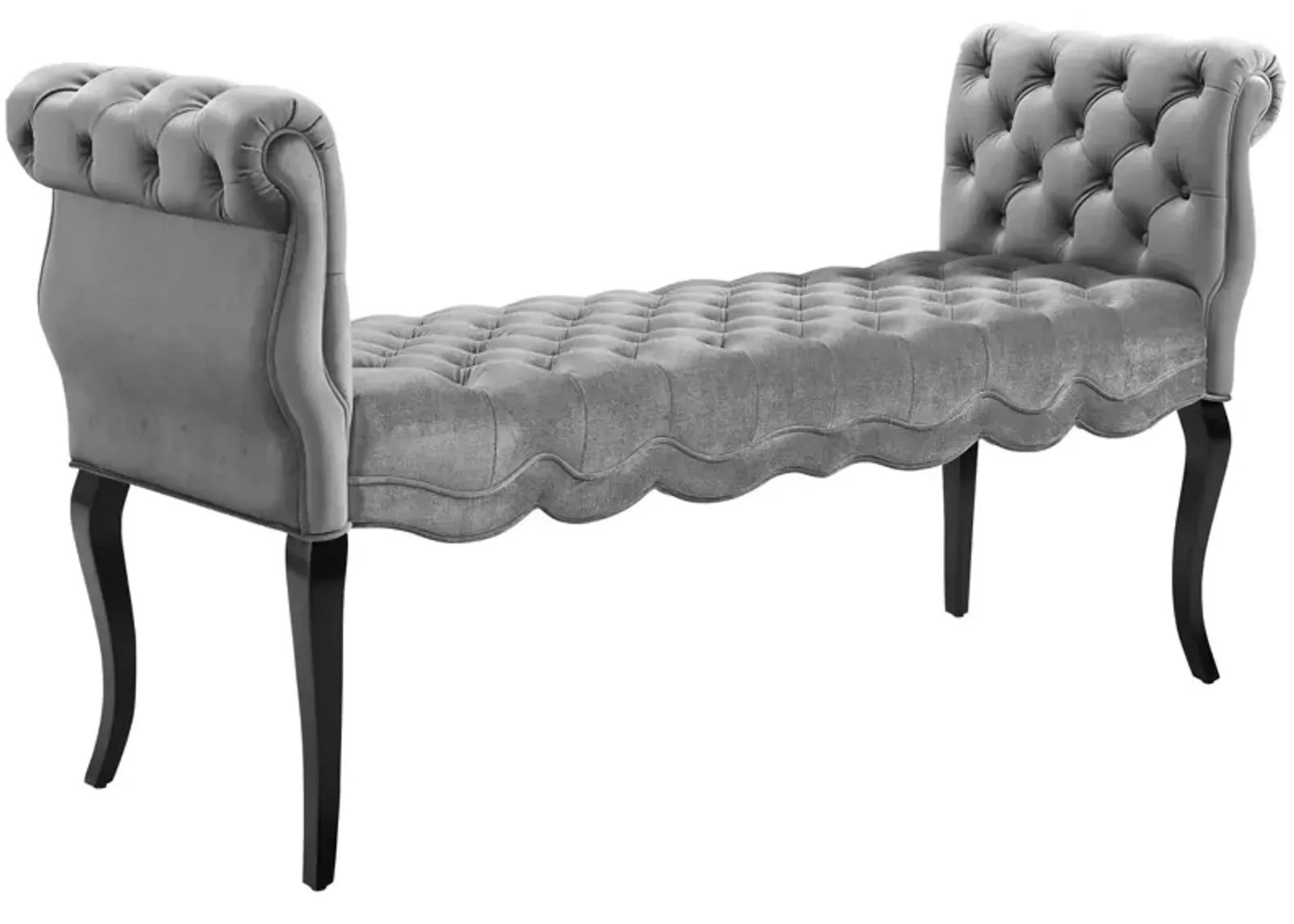 Adelia Chesterfield Style Button Tufted Performance Velvet Bench