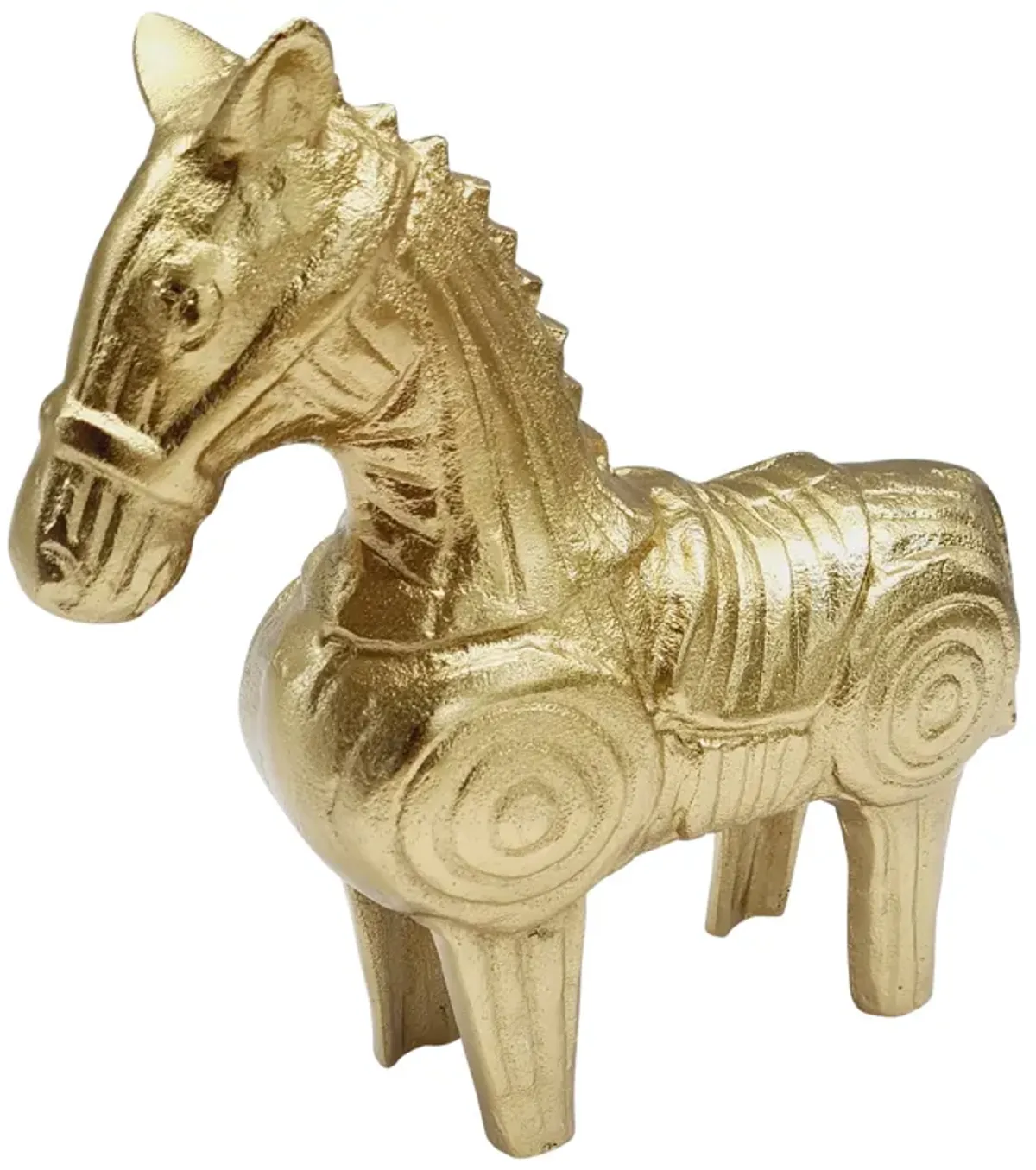 Metal, 9" Funky Horse, Gold