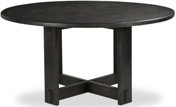 Glenn Round Dining Table Dark Brown
