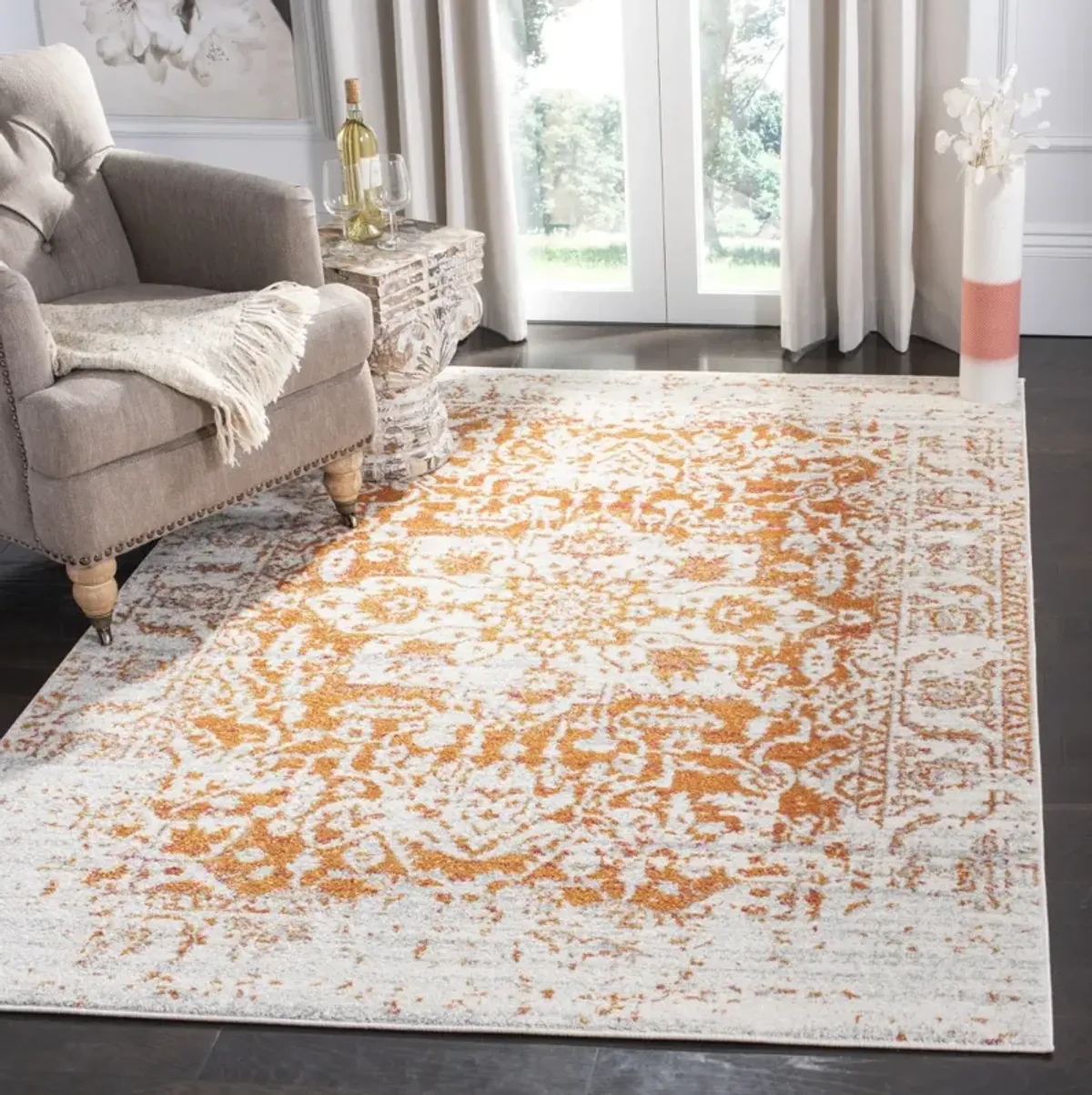 MADISON 603 ORANGE  10' x 10' Square Square Rug