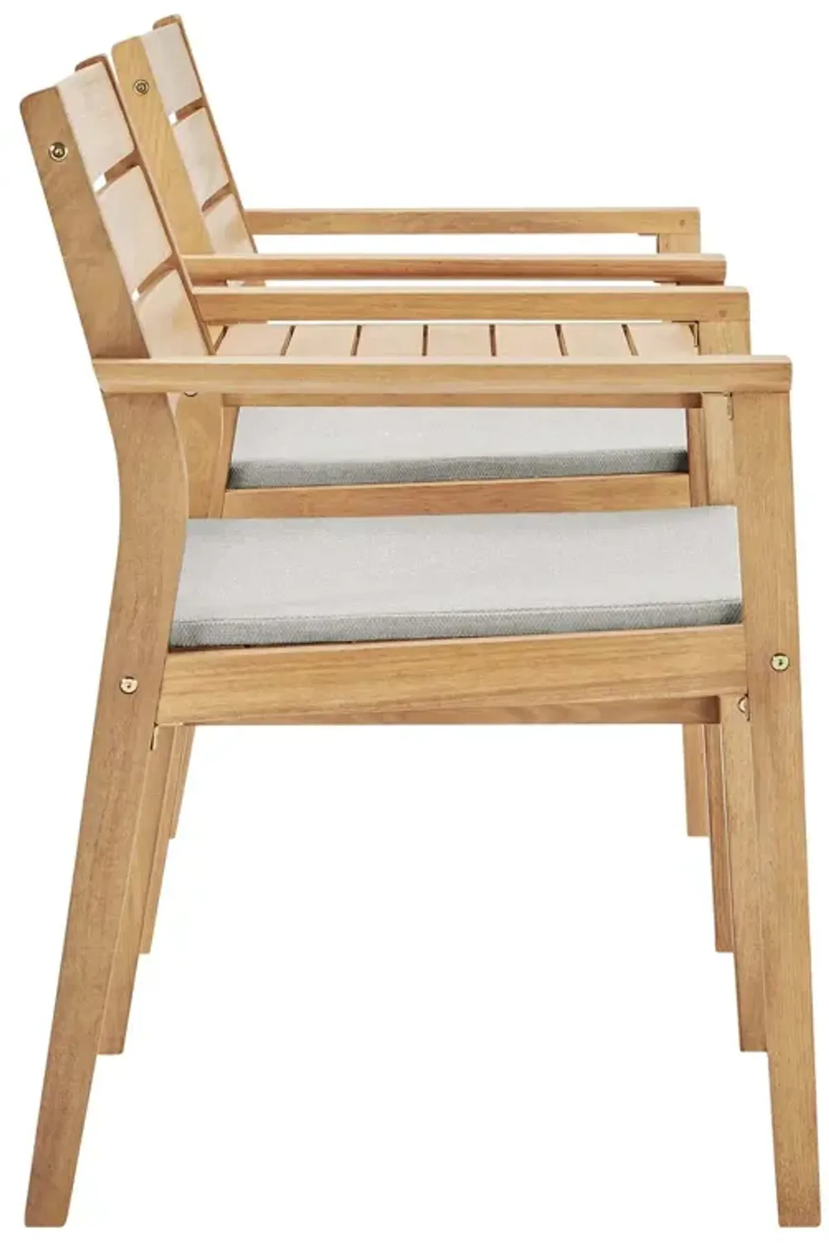 Viewscape Outdoor Patio Ash Wood Jack and Jill Chair Set