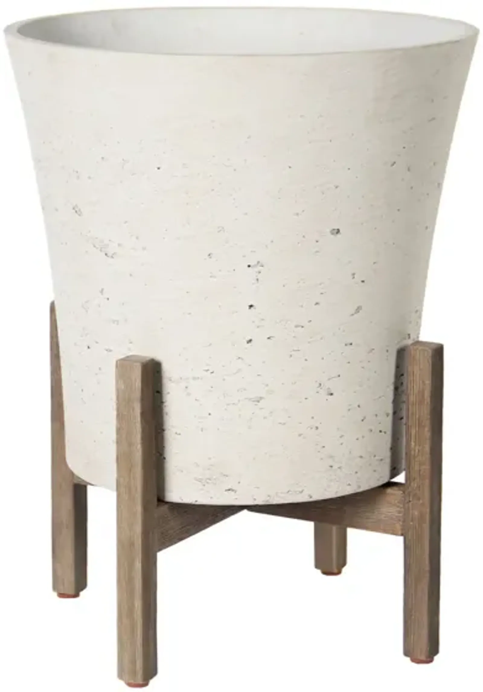 Patio Tapered Medium Standing Pot - White Wash