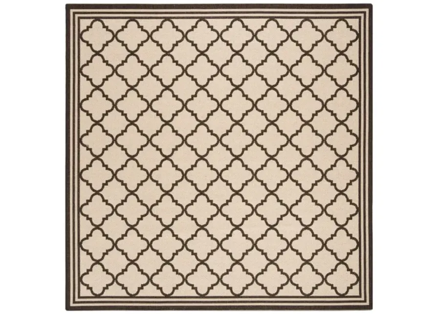 Safavieh BEACH HOUSE Collection BHS121U-6SQ Creme / Brown 6'-7" X 6'-7" Square