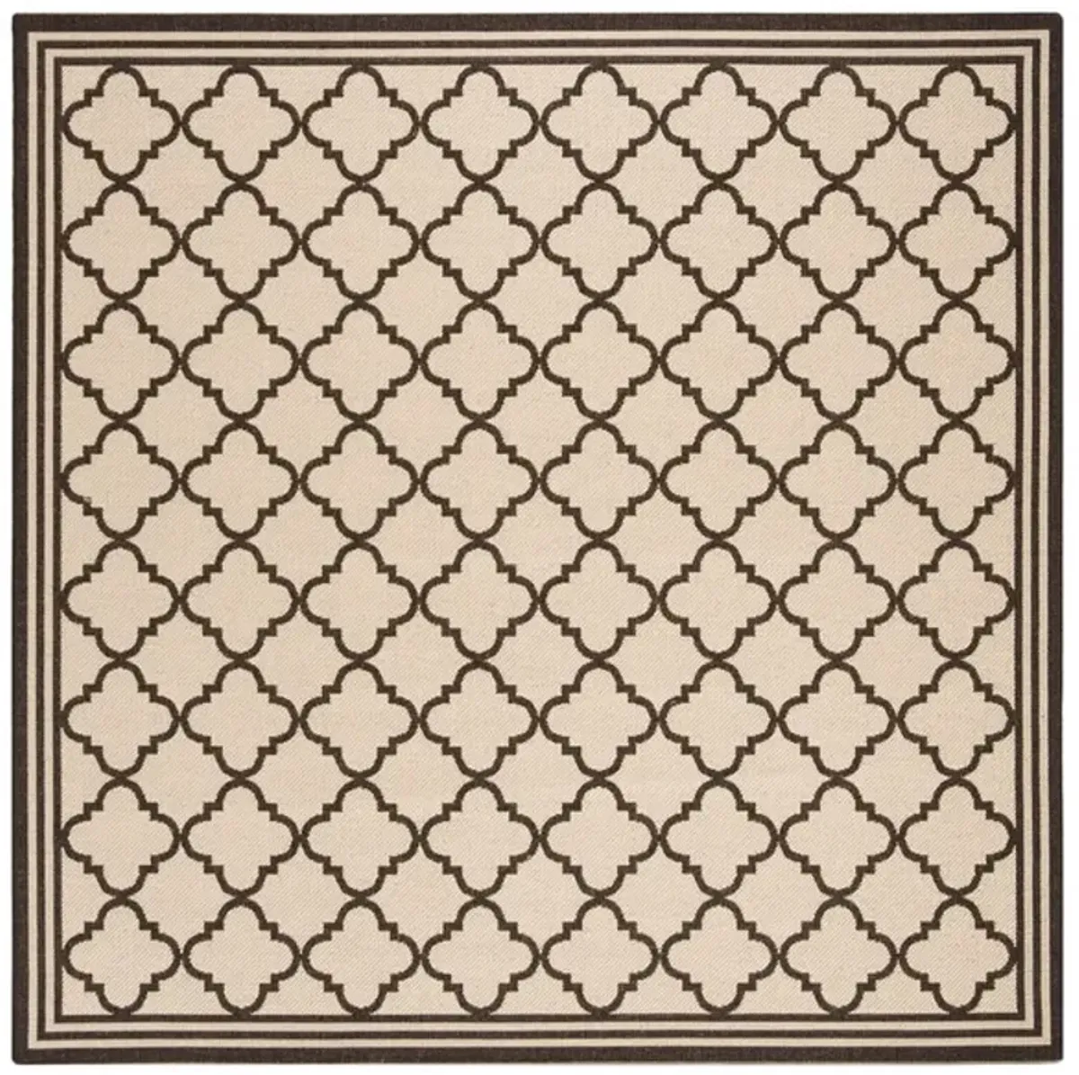 Safavieh BEACH HOUSE Collection BHS121U-6SQ Creme / Brown 6'-7" X 6'-7" Square