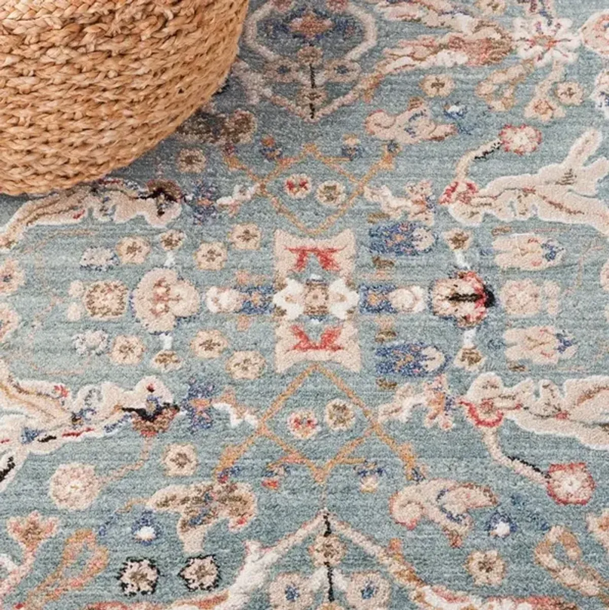 VIVALDI 596 Blue  6'-7' X 6'-7' Round Round Rug