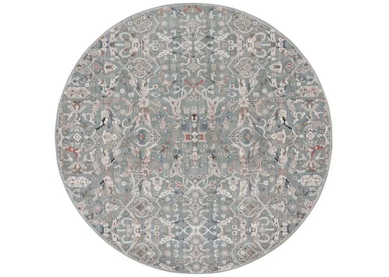 VIVALDI 596 Blue  6'-7' X 6'-7' Round Round Rug