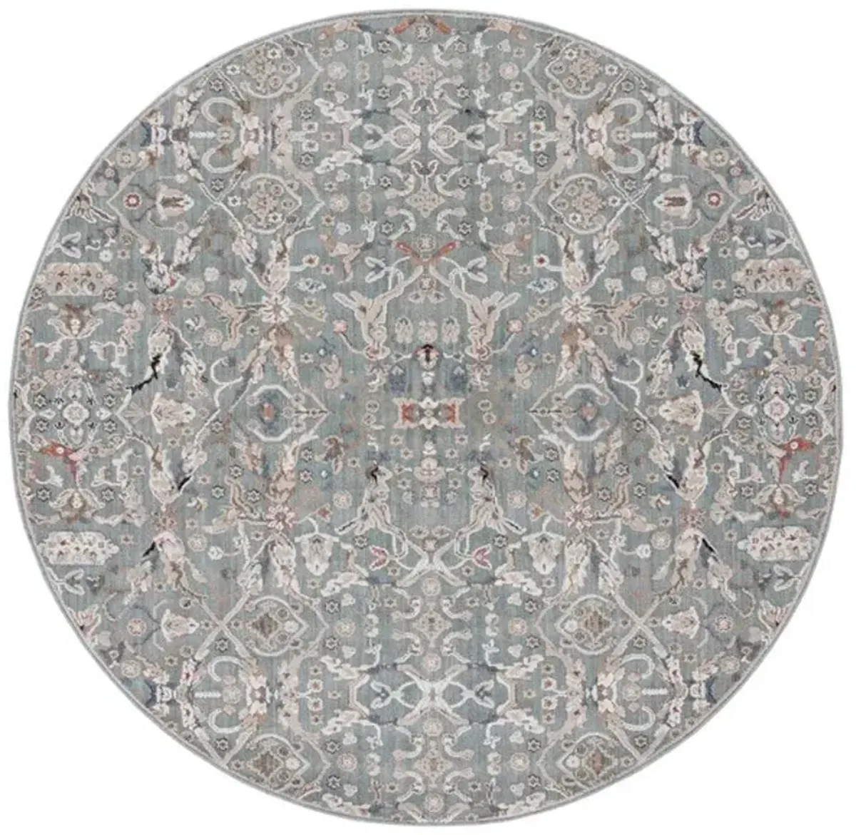 VIVALDI 596 Blue  6'-7' X 6'-7' Round Round Rug